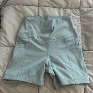 Yogalicious Women's Sky Blue Bike Shorts